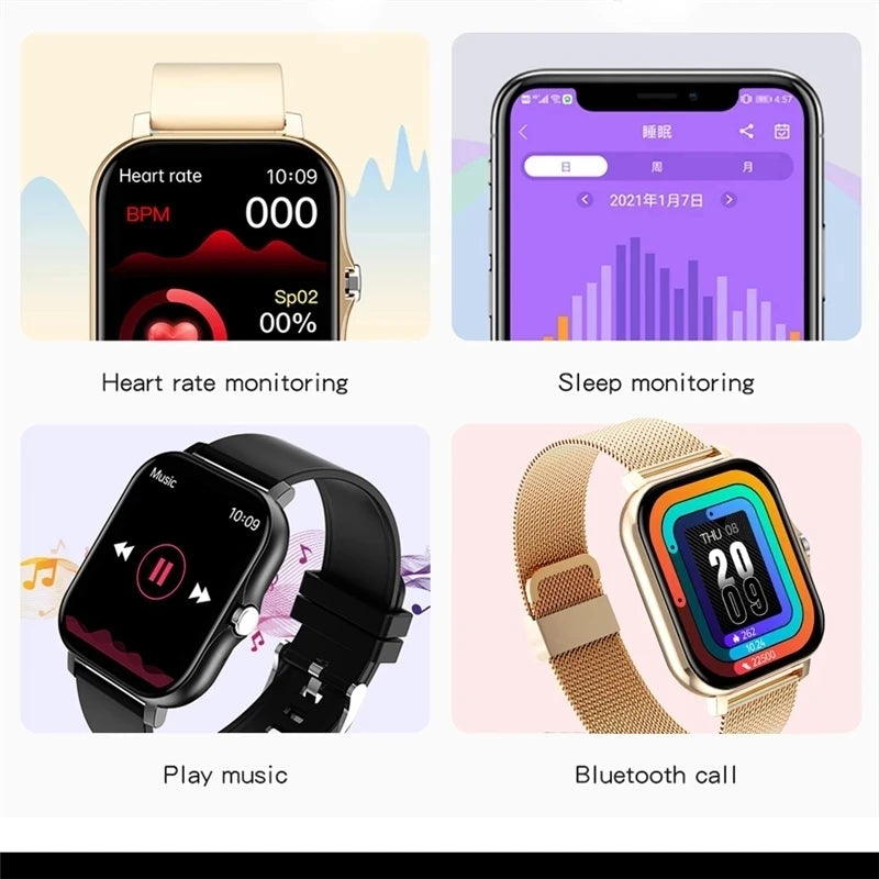 Premium Smartwatch voor mannen en vrouwen | Full touch screen