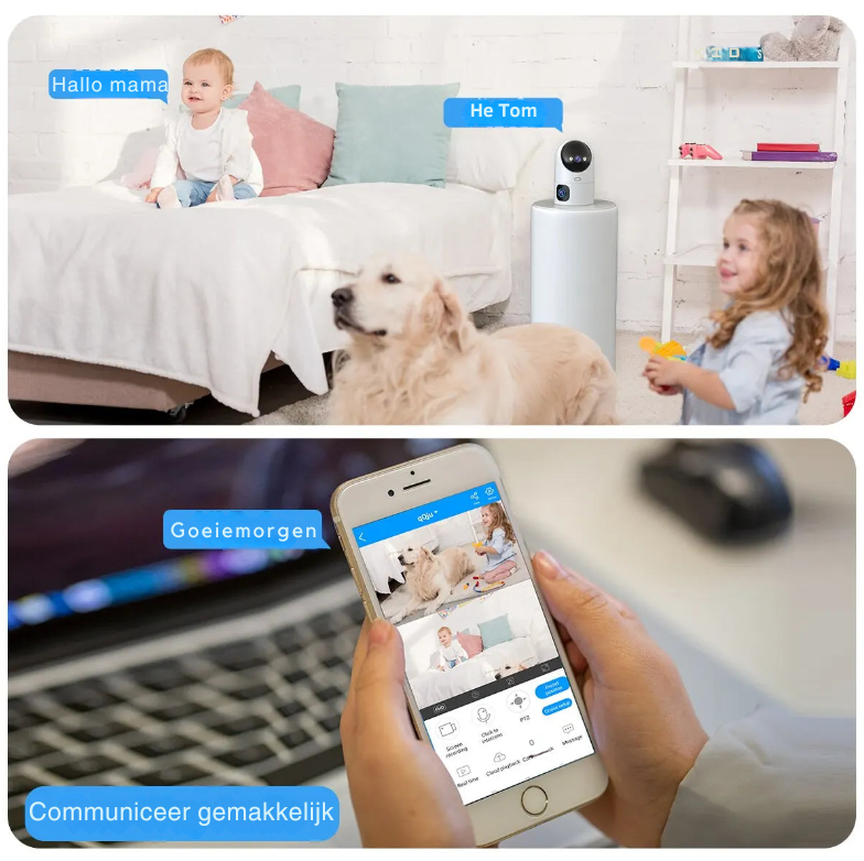 Verbind deze babyfoon met jouw telefoon | Met bewegingssensor!